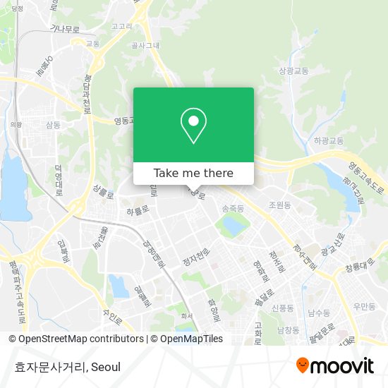 효자문사거리 map