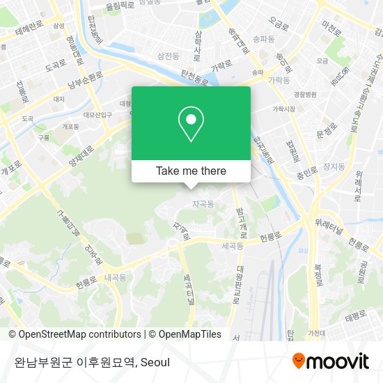 완남부원군 이후원묘역 map