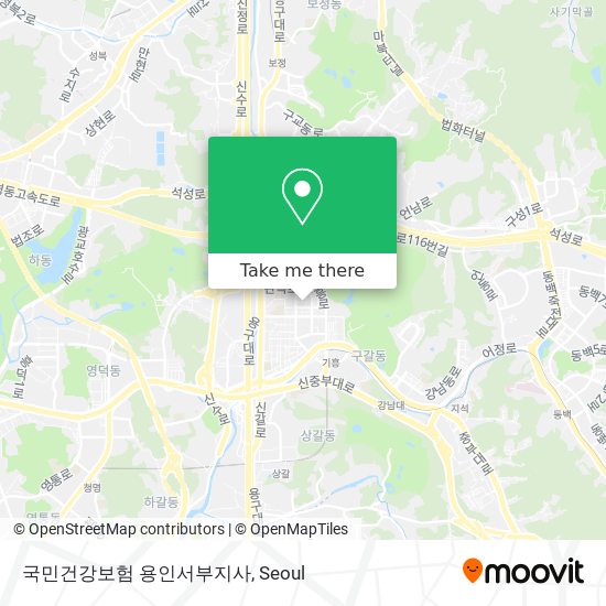 국민건강보험 용인서부지사 map