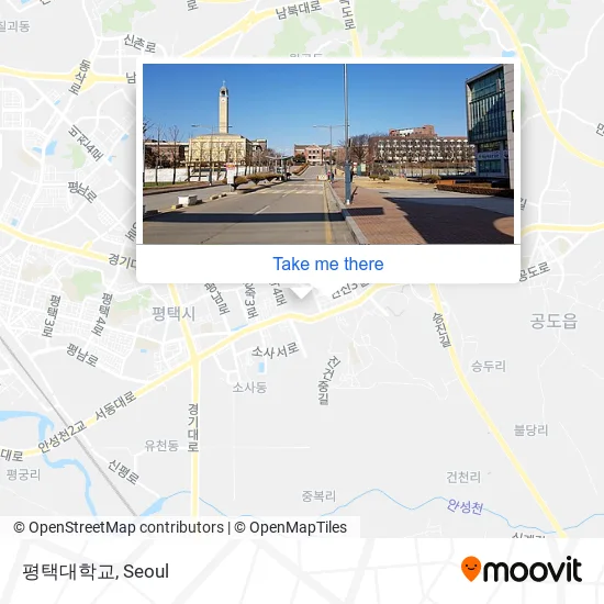 평택대학교 map