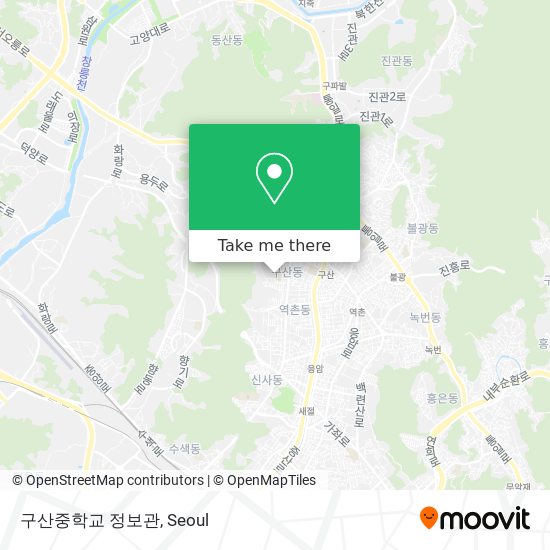 구산중학교 정보관 map