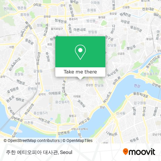 주한 에티오피아 대사관 map