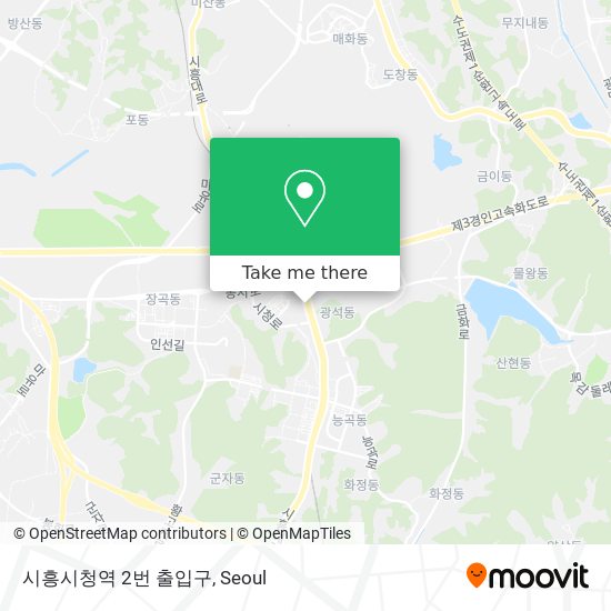 시흥시청역 2번 출입구 map