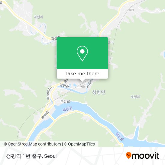 청평역 1번 출구 map