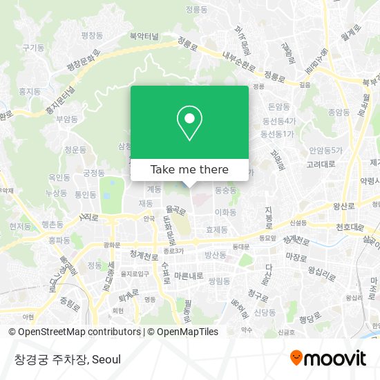 창경궁 주차장 map