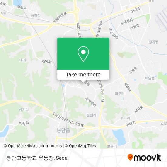 봉담고등학교 운동장 map