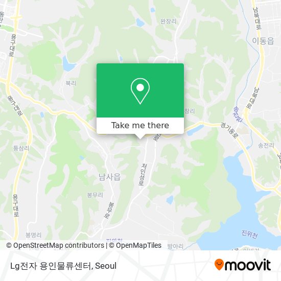 Lg전자 용인물류센터 map