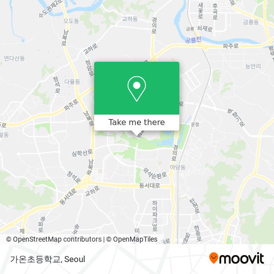 가온초등학교 map