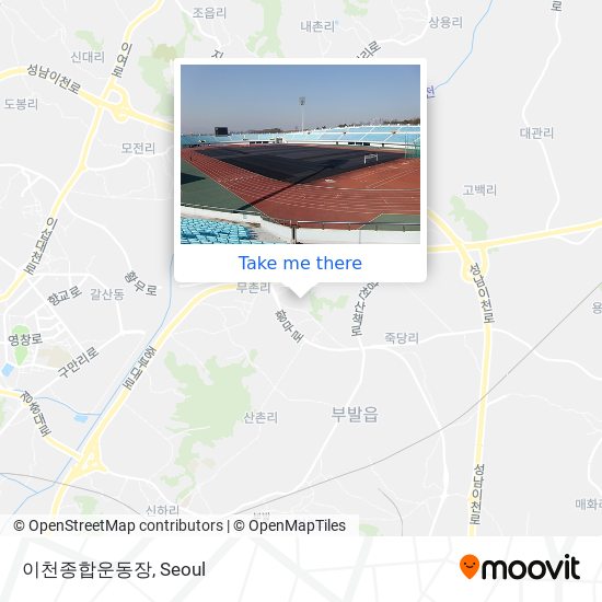 이천종합운동장 map