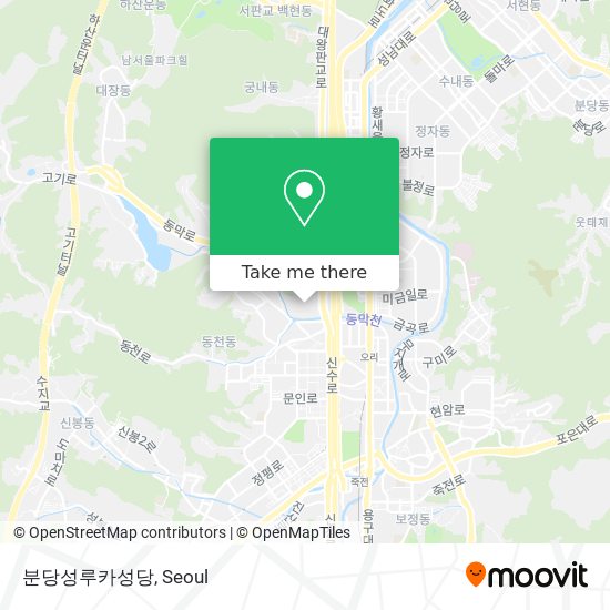 분당성루카성당 map