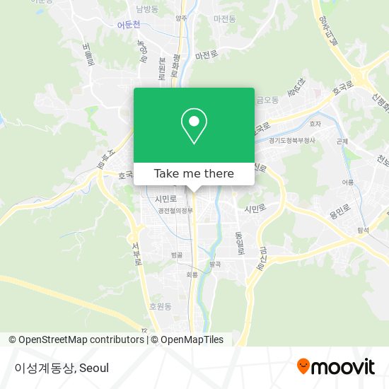 이성계동상 map