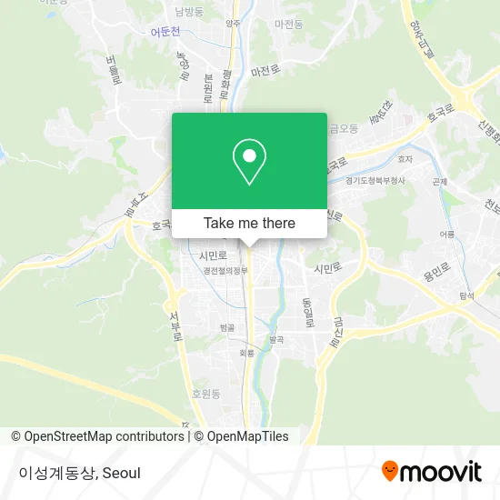 이성계동상 map