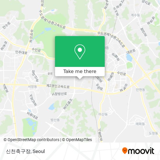 신천축구장 map