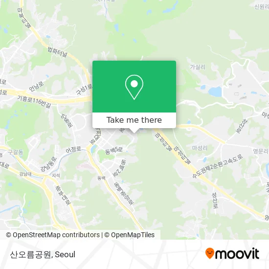산오름공원 map
