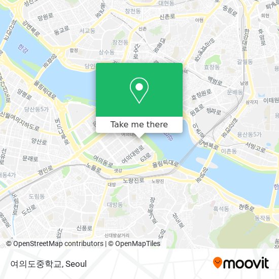 여의도중학교 map