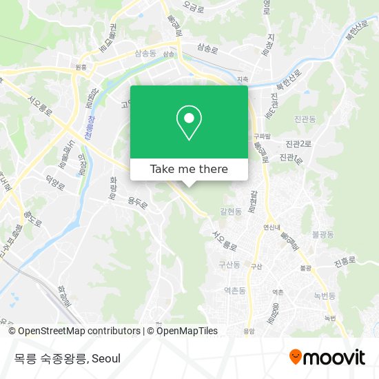 목릉 숙종왕릉 map