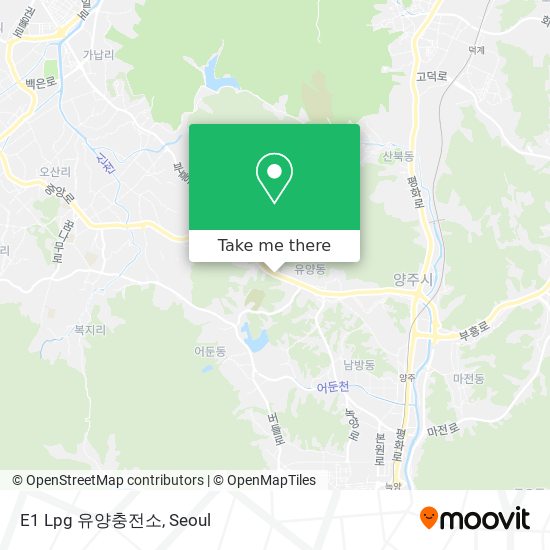 How to get to E1 Lpg 유양충전소 in 양주시, 경기도 by Bus or Subway?