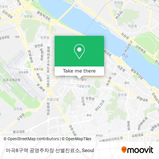 마곡8구역 공영주차장 선별진료소 map