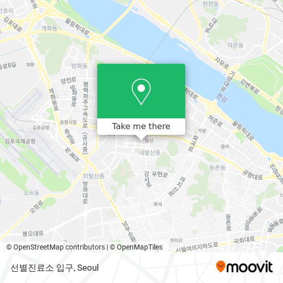 선별진료소 입구 map