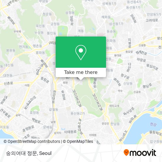 숭의여대 정문 map