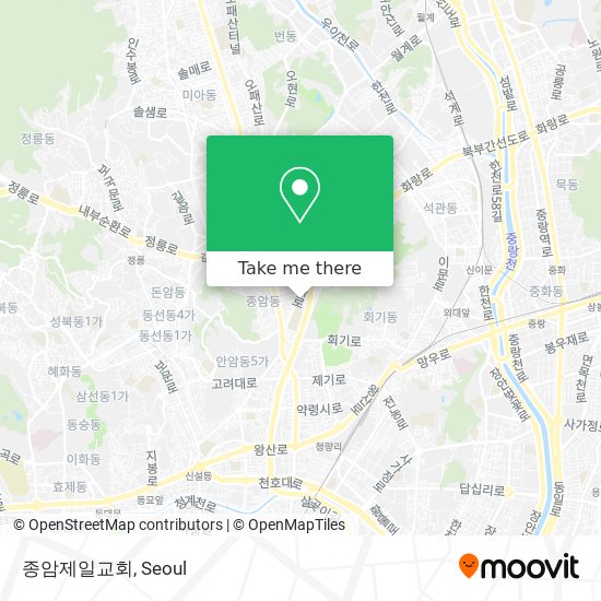 종암제일교회 map