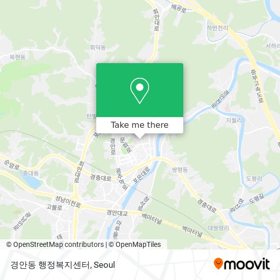 경안동 행정복지센터 map