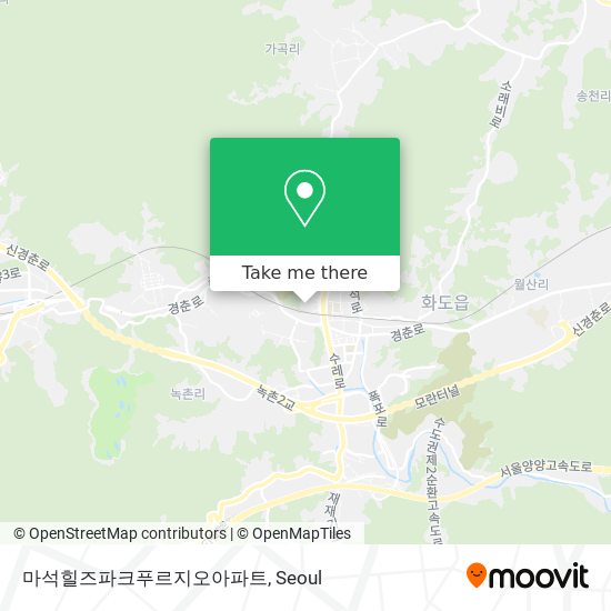 마석힐즈파크푸르지오아파트 map