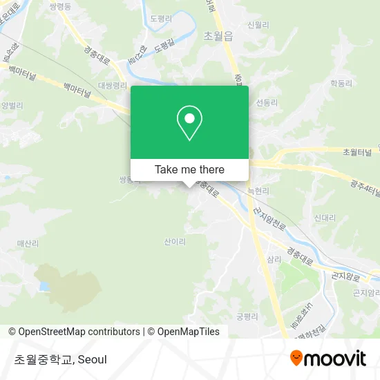 초월중학교 map