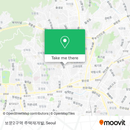 보문2구역 주택재개발 map