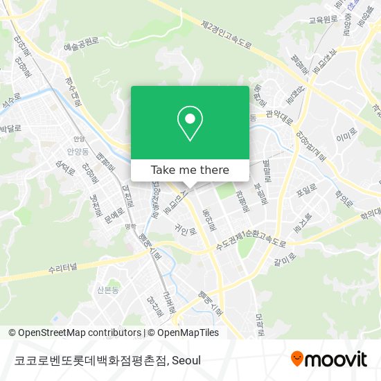 코코로벤또롯데백화점평촌점 map