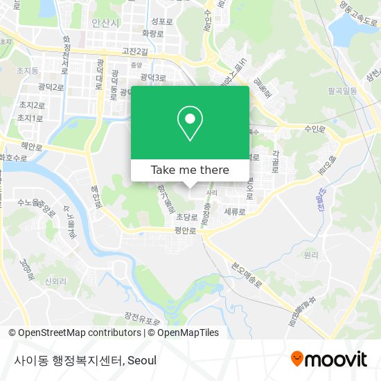사이동 행정복지센터 map