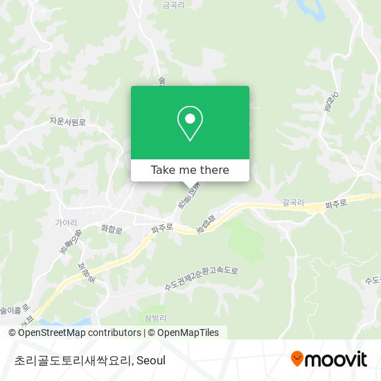 초리골도토리새싹요리 map