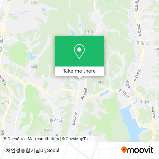 처인성승첩기념비 map