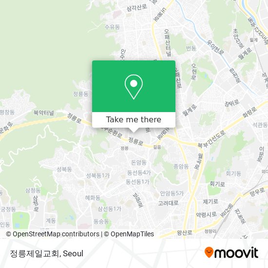 정릉제일교회 map