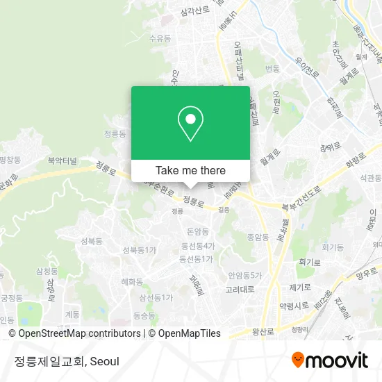 정릉제일교회 map