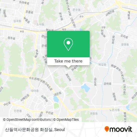 산들역사문화공원 화장실 map