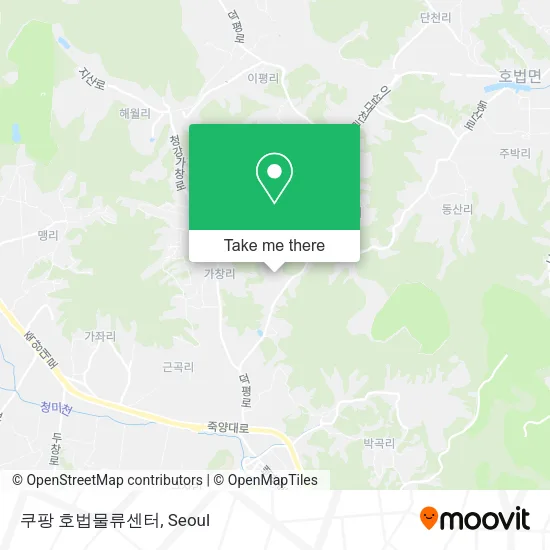 쿠팡 호법물류센터 map