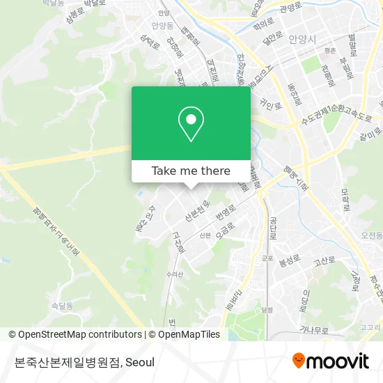 본죽산본제일병원점 map