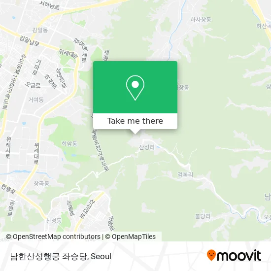 남한산성행궁 좌승당 map