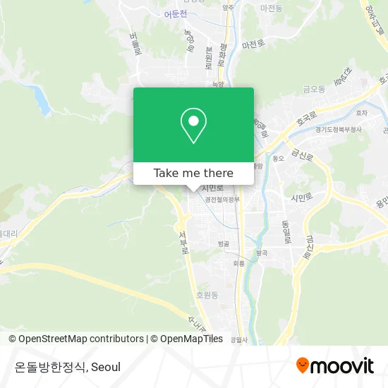 온돌방한정식 map