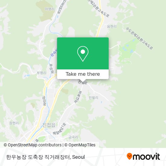 한우농장 도축장 직거래장터 map