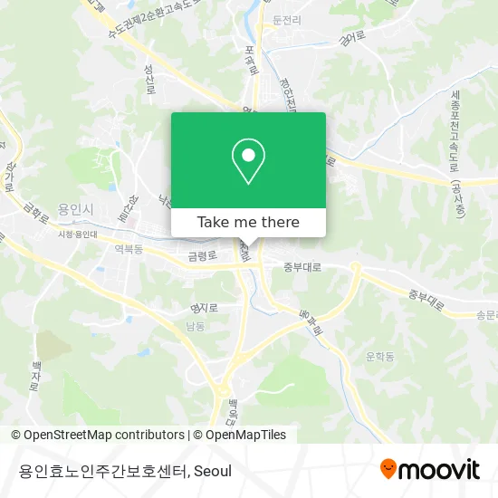 용인효노인주간보호센터 map