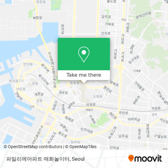 파밀리에아파트 매화놀이터 map