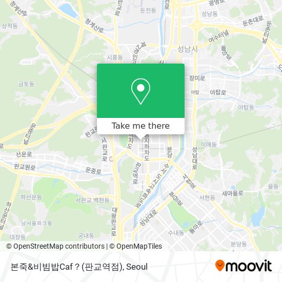 본죽&비빔밥Caf？(판교역점) map