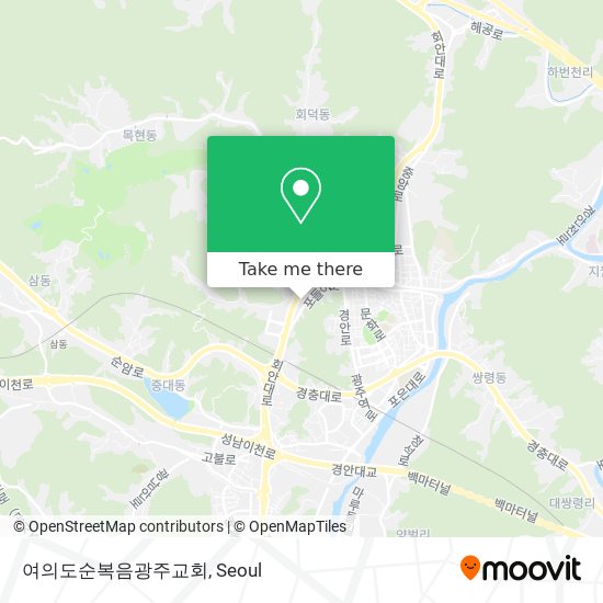 여의도순복음광주교회 map