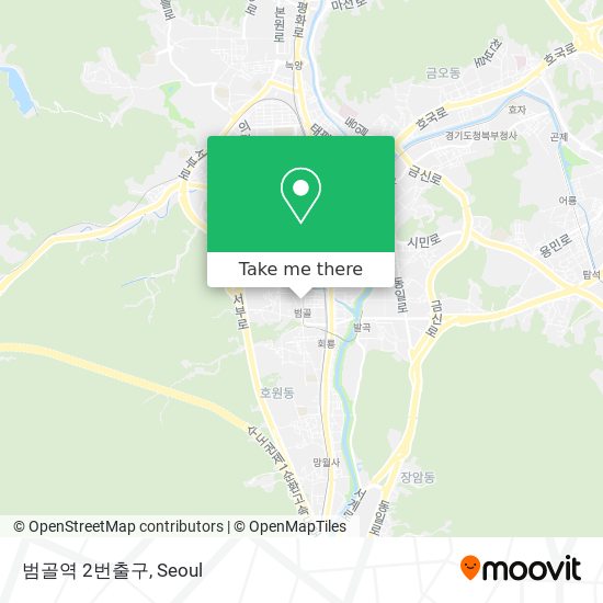 범골역 2번출구 map