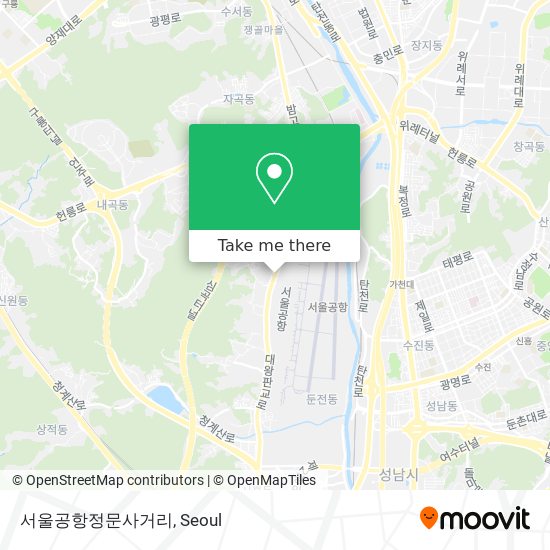 서울공항정문사거리 map