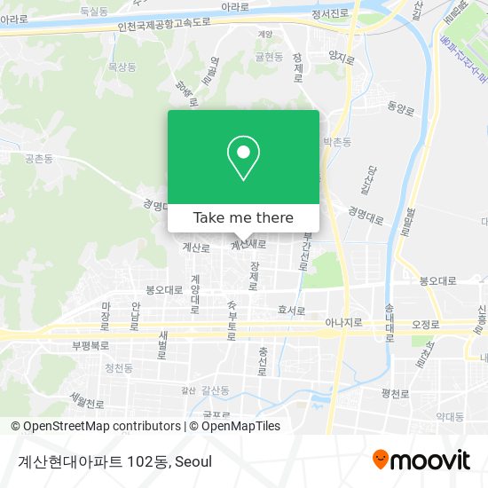 계산현대아파트 102동 map