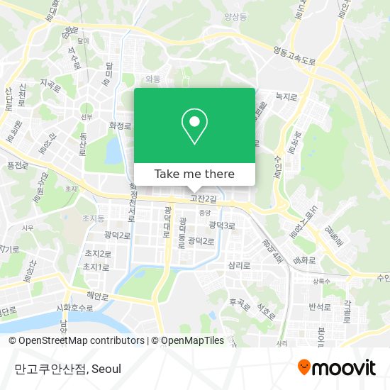 만고쿠안산점 map