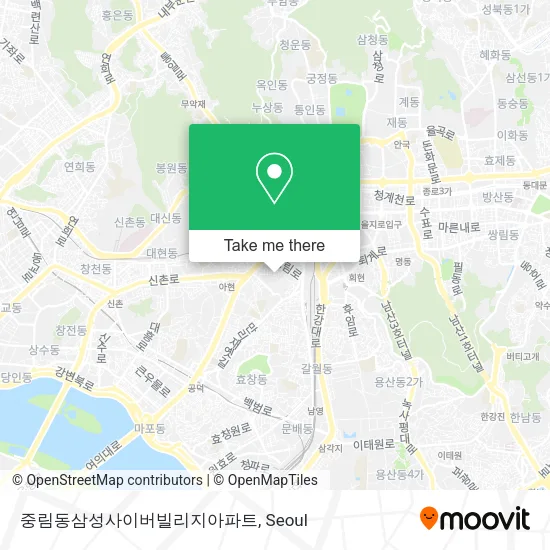 중림동삼성사이버빌리지아파트 map